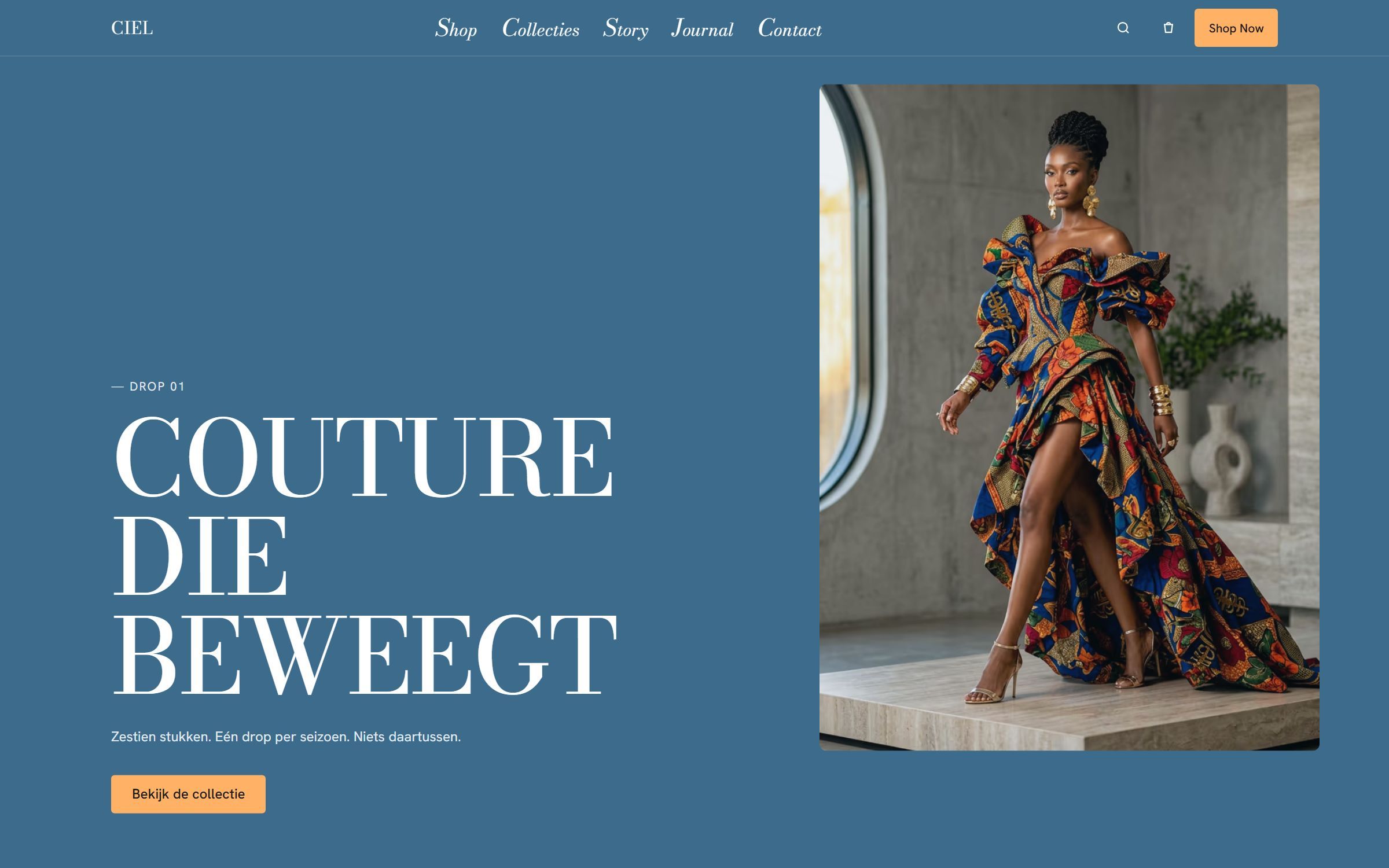 Homepage van de CIEL-webshop